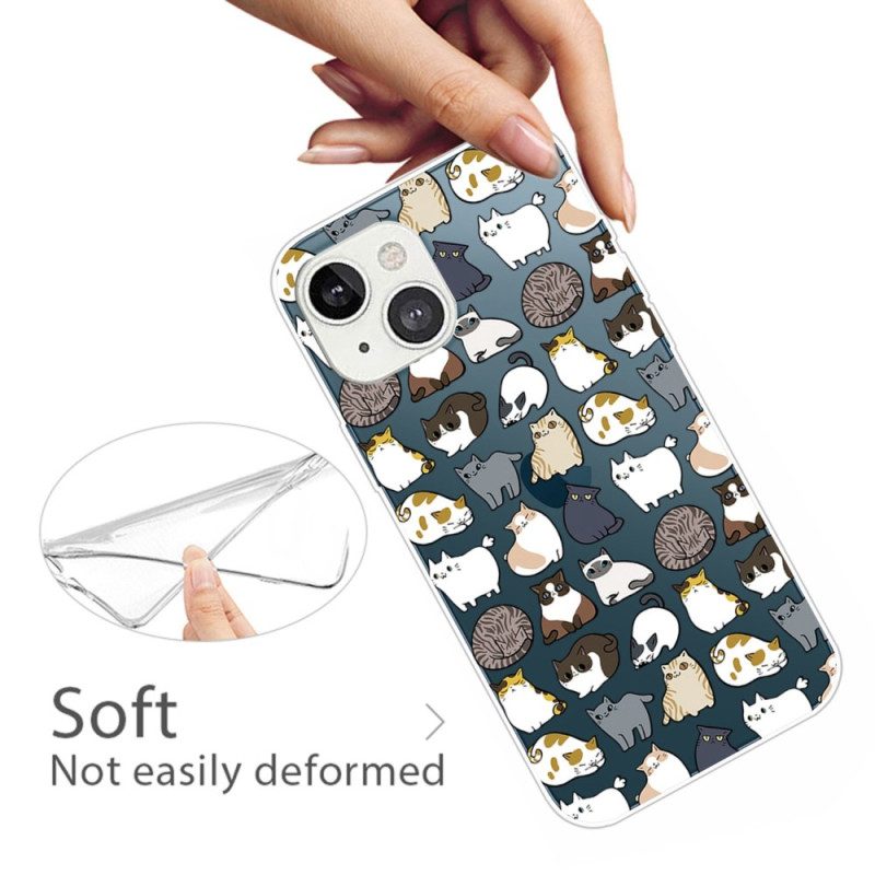 Cover iPhone 14 Plus Gatti Senza Soluzione Di Continuità