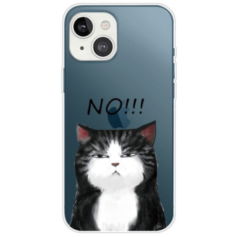 Cover iPhone 14 Plus Gatto In Silicone N