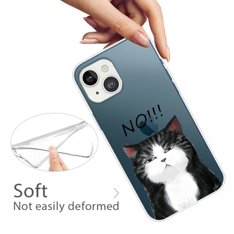 Cover iPhone 14 Plus Gatto In Silicone N
