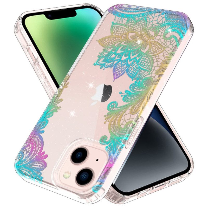 Cover iPhone 14 Plus Stelle/farfalle In Silicone Flessibile