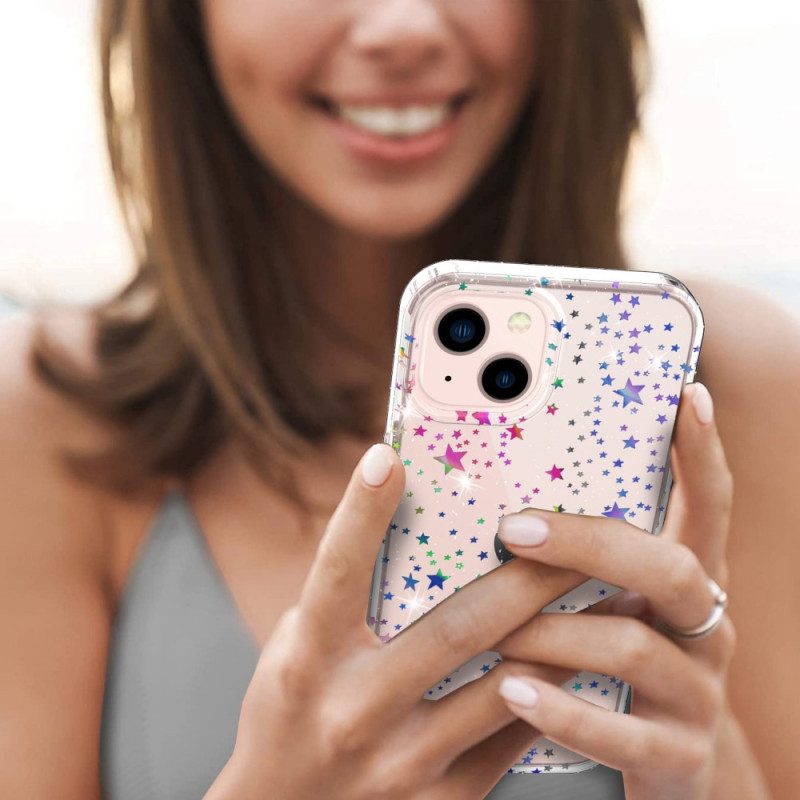 Cover iPhone 14 Plus Stelle/farfalle In Silicone Flessibile