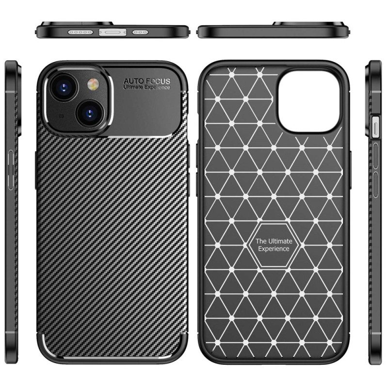 Cover iPhone 14 Plus Struttura Flessibile In Fibra Di Carbonio
