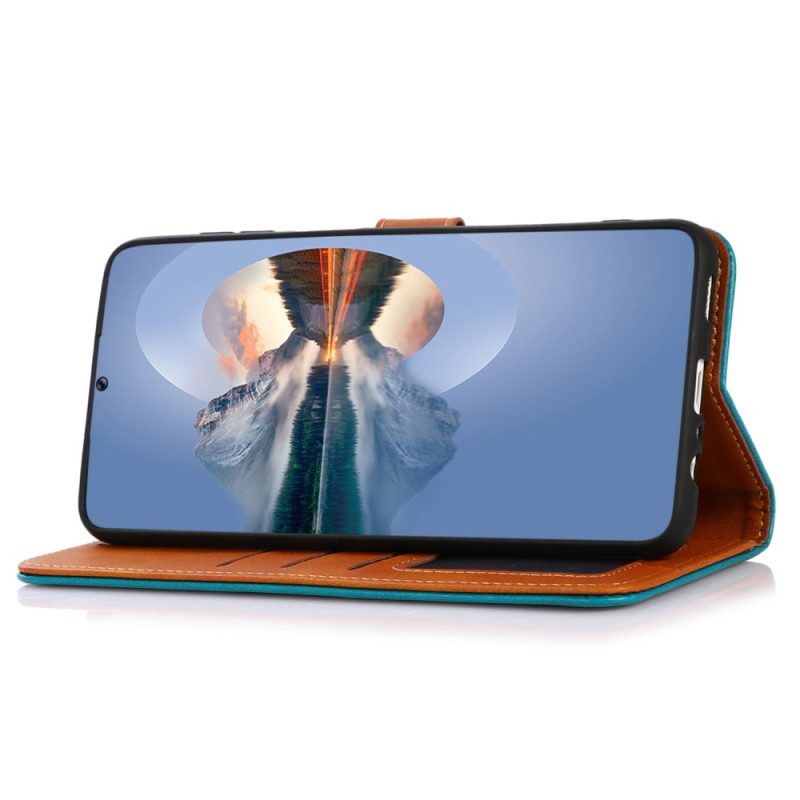 Custodia A Portafoglio iPhone 14 Plus Con Cinturino Khazneh