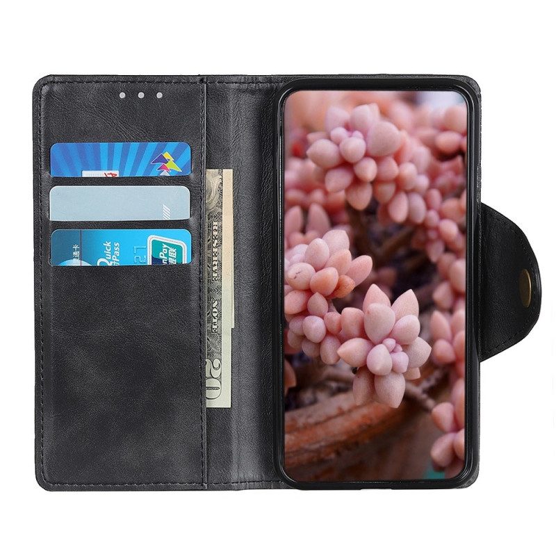 Custodia in pelle iPhone 14 Plus Bottone In Ecopelle