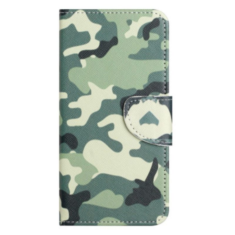 Custodia in pelle iPhone 14 Plus Camuffamento Militare