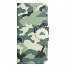 Custodia in pelle iPhone 14 Plus Camuffamento Militare