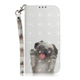 Custodia in pelle iPhone 14 Plus Cane Perizoma