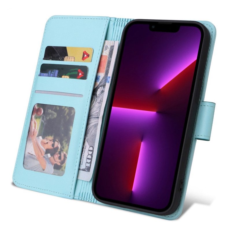 Custodia in pelle iPhone 14 Plus Classico Trapuntato