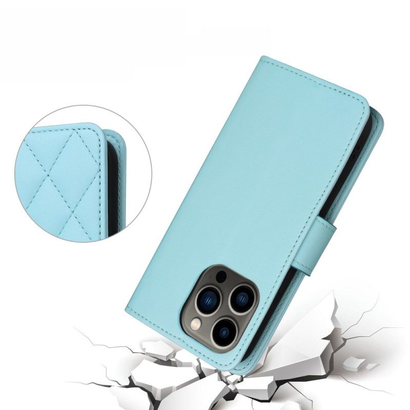 Custodia in pelle iPhone 14 Plus Classico Trapuntato