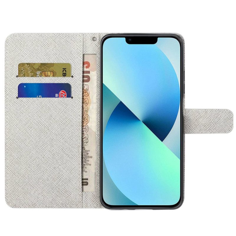 Custodia in pelle iPhone 14 Plus Divertenti Gatti Perizoma
