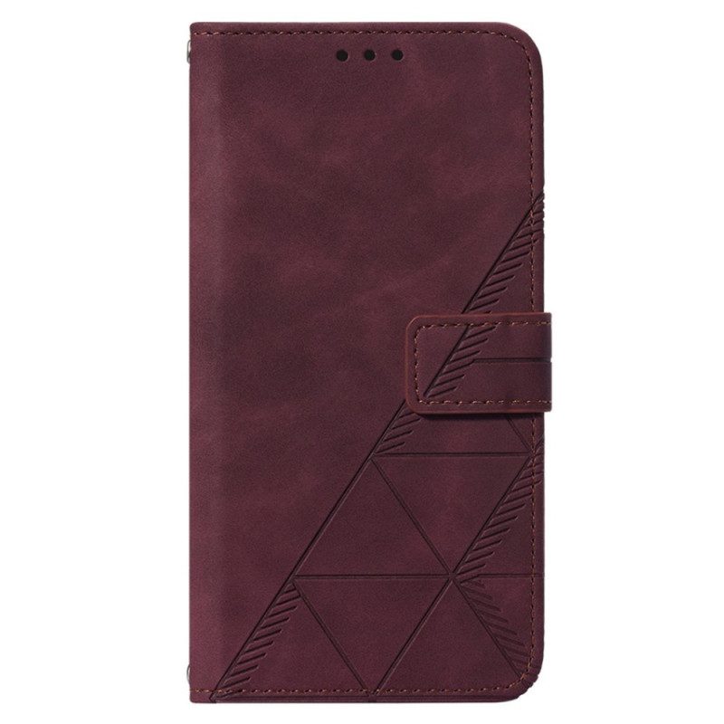 Custodia in pelle iPhone 14 Plus Effetto Pelle Piramidale