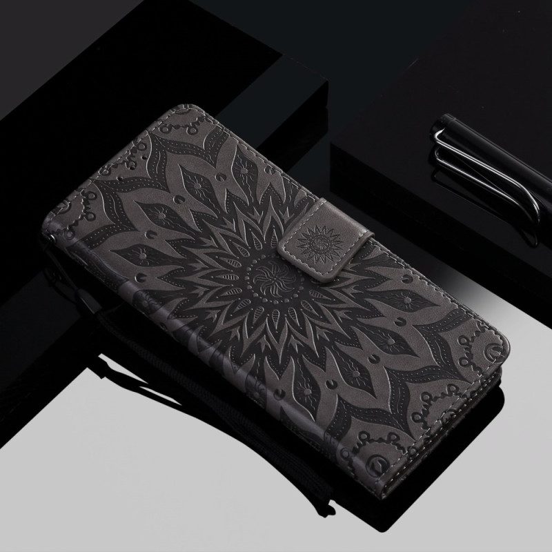 Custodia in pelle iPhone 14 Plus Fiore Del Sole