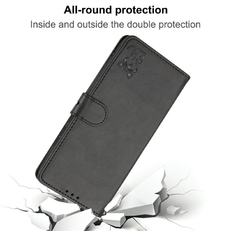 Custodia in pelle iPhone 14 Plus Gattino
