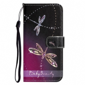 Custodia in pelle iPhone 14 Plus Libellule Strappy