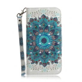 Custodia in pelle iPhone 14 Plus Mandala Strappy