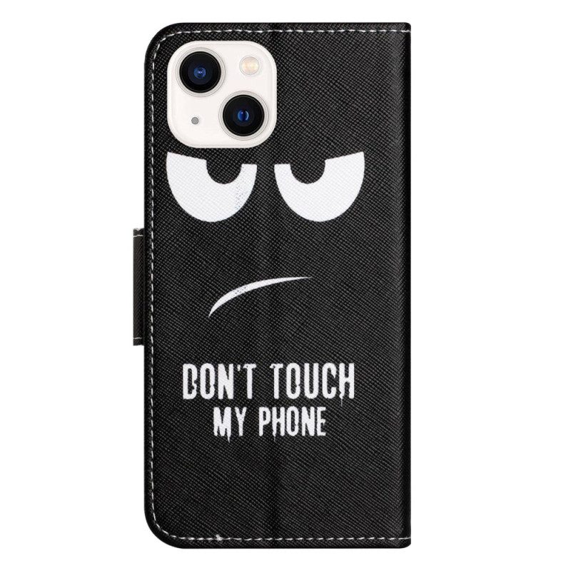 Custodia in pelle iPhone 14 Plus Non Toccare Il Mio Telefono