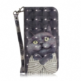 Custodia in pelle iPhone 14 Plus Perizoma Gatti
