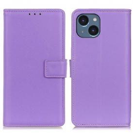 Custodia in pelle iPhone 14 Plus Semplice Effetto Pelle