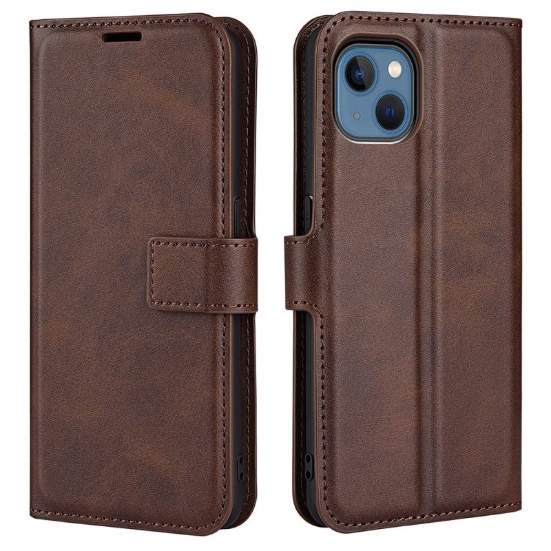Custodia in pelle iPhone 14 Plus Sottile Effetto Pelle Estremo