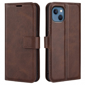 Custodia in pelle iPhone 14 Plus Sottile Effetto Pelle Estremo