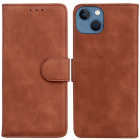 Custodia in pelle iPhone 14 Plus Stile Couture In Pelle