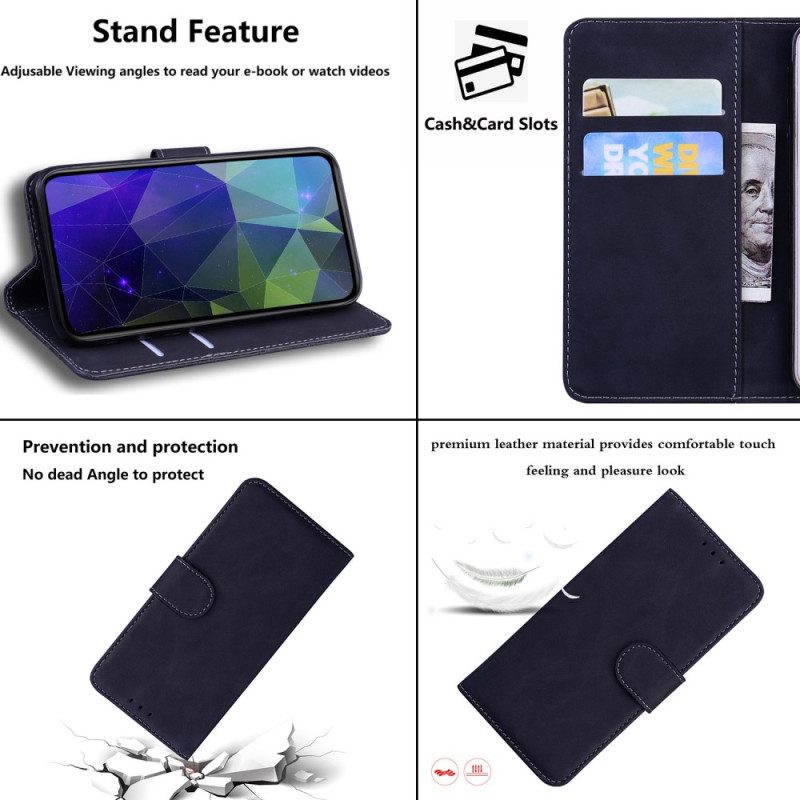 Custodia in pelle iPhone 14 Plus Stile Couture In Pelle