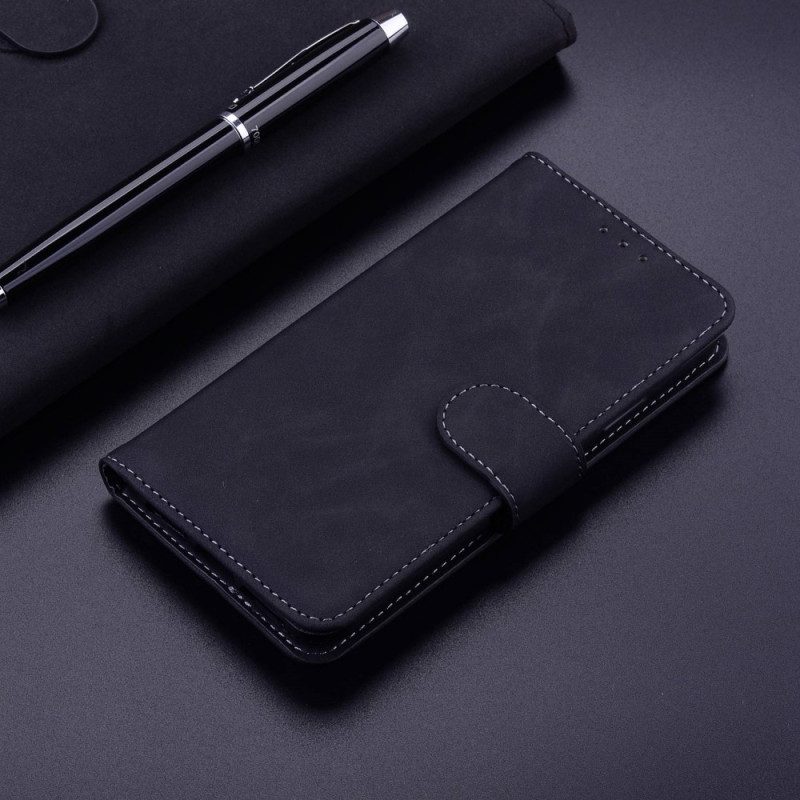 Custodia in pelle iPhone 14 Plus Stile Couture In Pelle