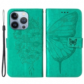 Folio Cover iPhone 14 Plus Disegno Farfalla