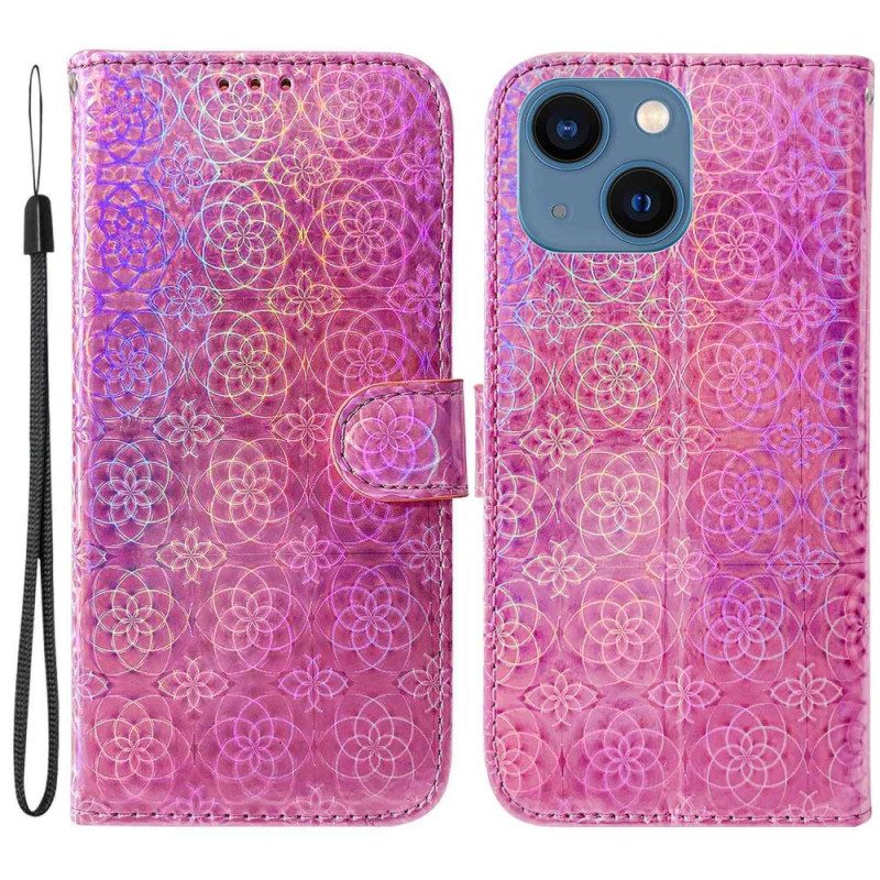 Folio Cover iPhone 14 Plus Modello Stile Strappy