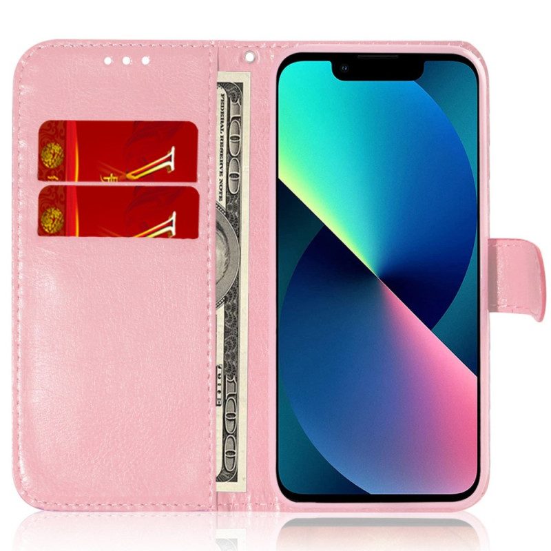 Folio Cover iPhone 14 Plus Modello Stile Strappy