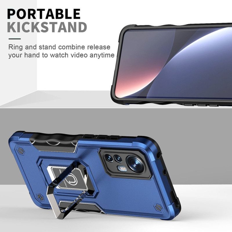 Cover Xiaomi 12 / 12X Design Con Staffa Ad Anello