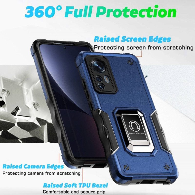Cover Xiaomi 12 / 12X Design Con Staffa Ad Anello