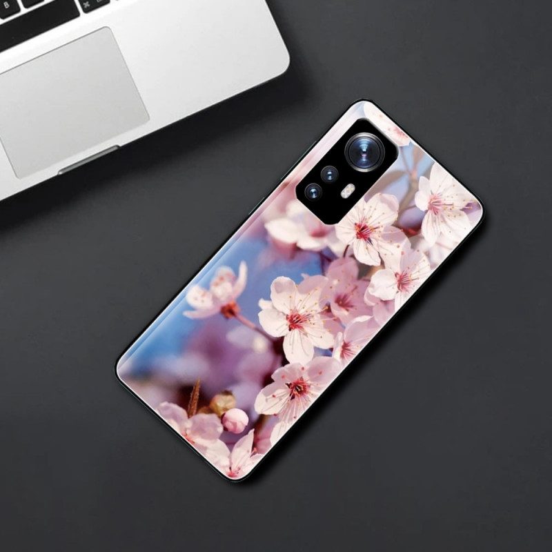 Cover Xiaomi 12 / 12X Fiori Realistici In Vetro Temperato