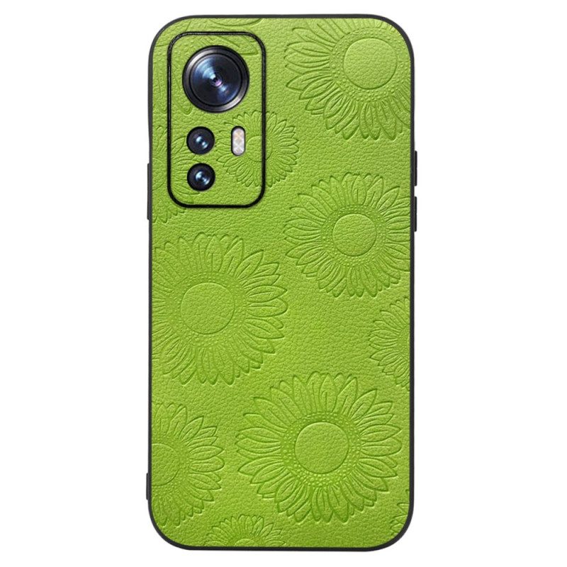 Cover Xiaomi 12 / 12X Girasoli In Ecopelle