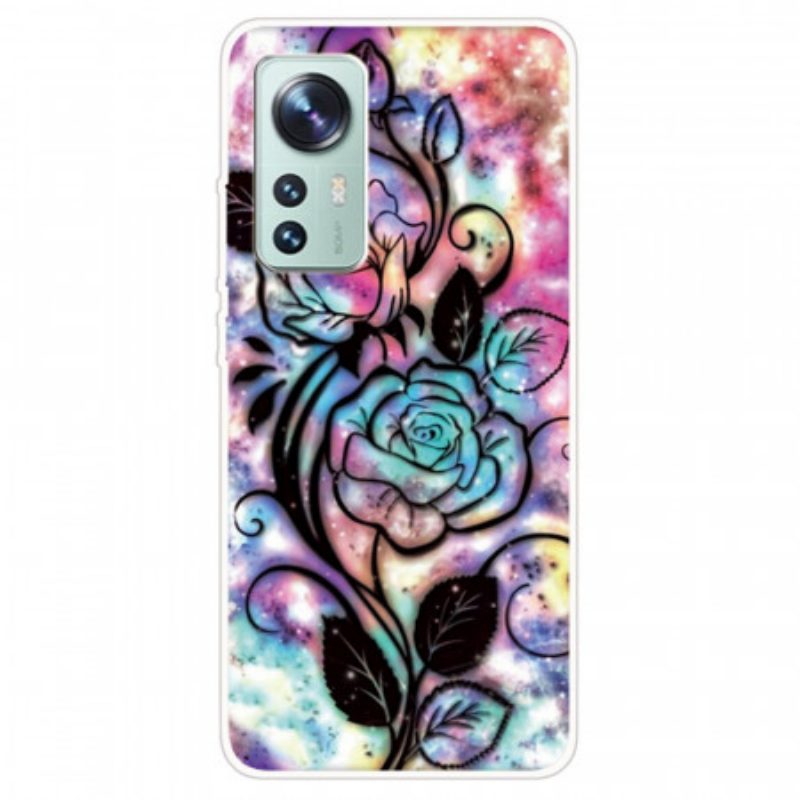Cover Xiaomi 12 / 12X Grafico Floreale In Silicone