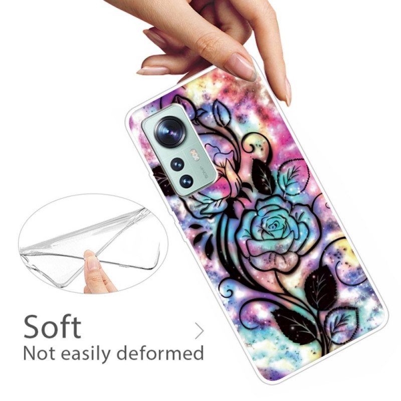 Cover Xiaomi 12 / 12X Grafico Floreale In Silicone