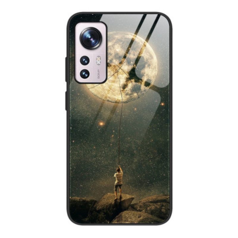 Cover Xiaomi 12 / 12X Luna Uomo In Vetro Temperato