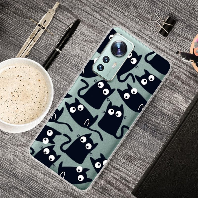 Cover Xiaomi 12 / 12X Più Gatti Neri