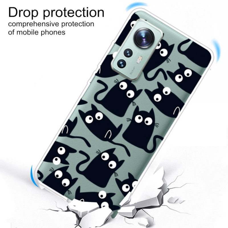Cover Xiaomi 12 / 12X Più Gatti Neri