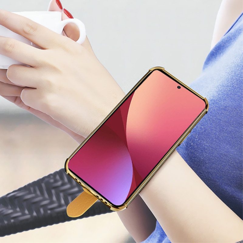 Cover Xiaomi 12 / 12X Stile Coccodrillo Con Cinturino Di Supporto