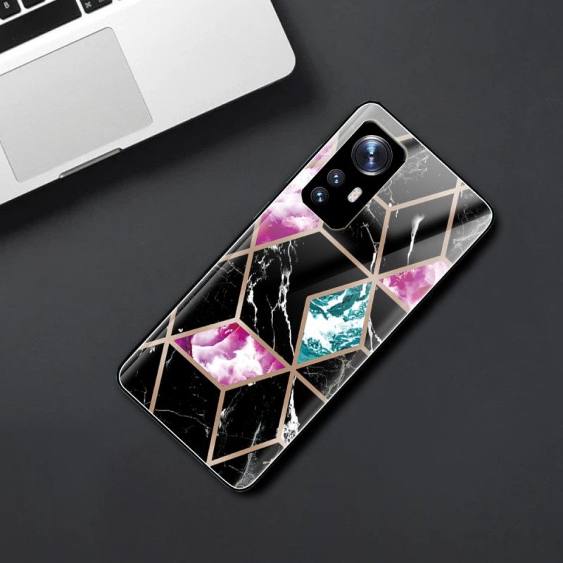 Cover Xiaomi 12 / 12X Vetro Temperato Di Design In Marmo