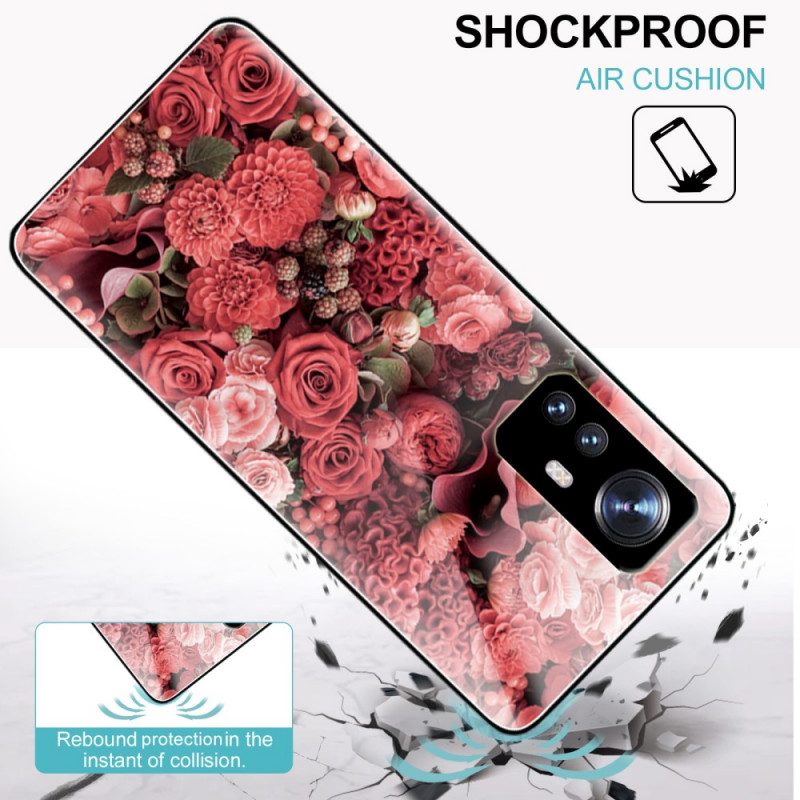 Cover Xiaomi 12 / 12X Vetro Temperato Rose Flowers