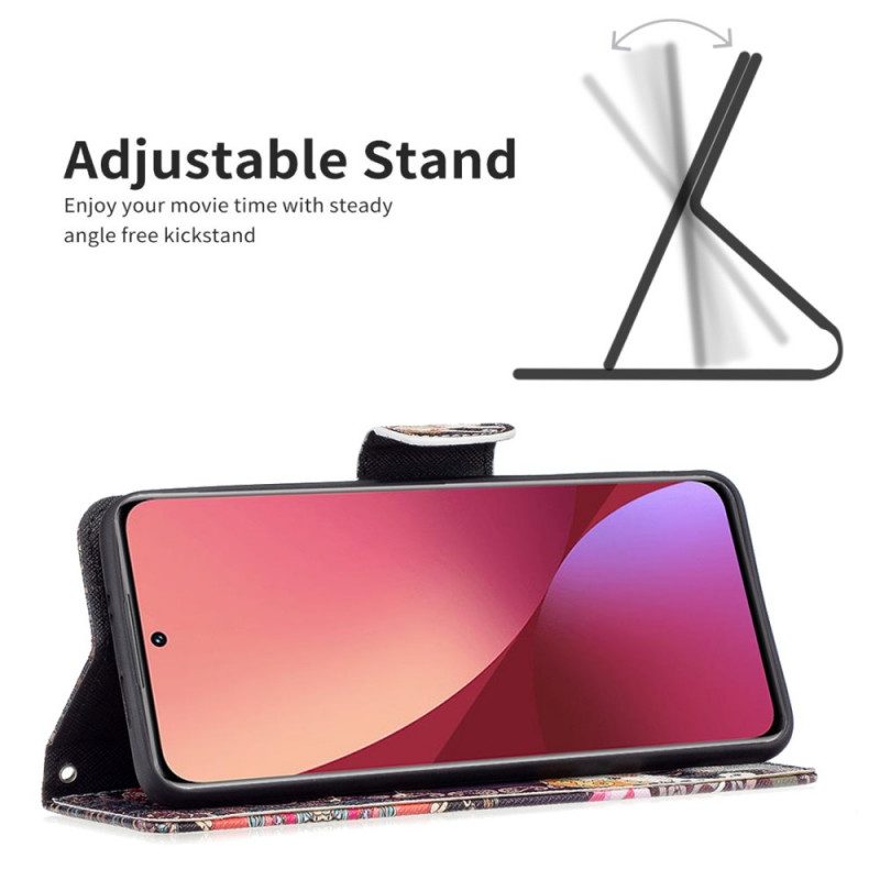 Custodia in pelle Xiaomi 12 / 12X Elefanti Indiani