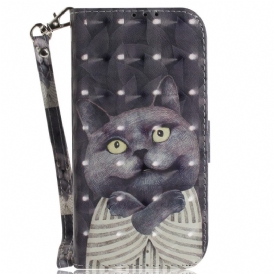 Custodia in pelle Xiaomi 12 / 12X Gatto Grafico Perizoma