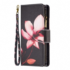 Custodia in pelle Xiaomi 12 / 12X Tasca Con Zip A Fiore