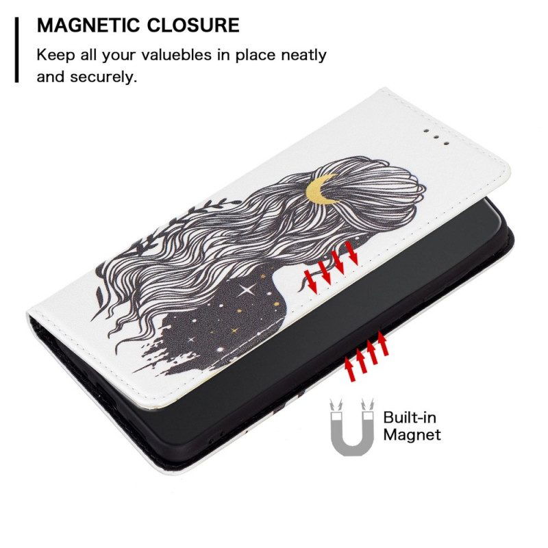 Folio Cover Xiaomi 12 / 12X Custodia in pelle Bei Capelli