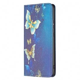 Folio Cover Xiaomi 12 / 12X Custodia in pelle Farfalle Colorate