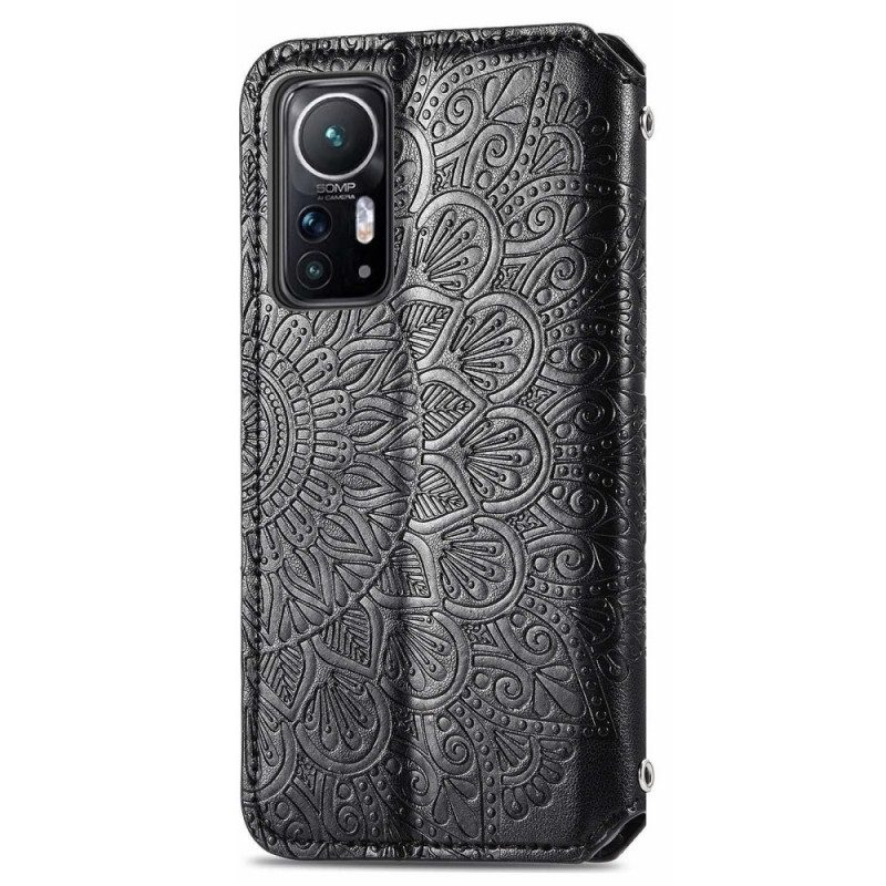 Folio Cover Xiaomi 12 / 12X Custodia in pelle Mandala