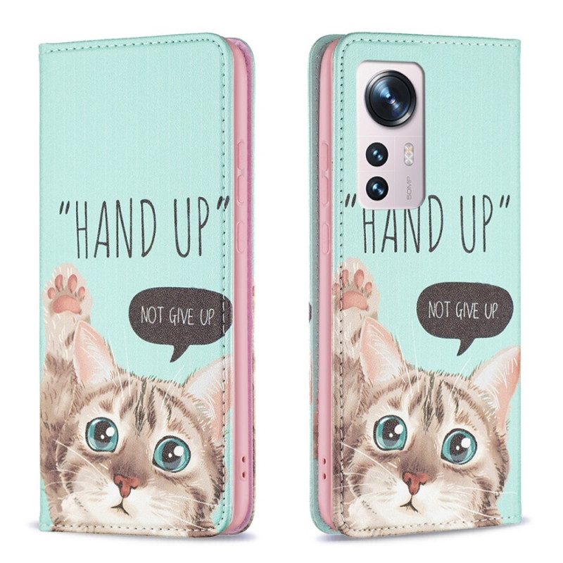 Folio Cover Xiaomi 12 / 12X Custodia in pelle Mano In Alto