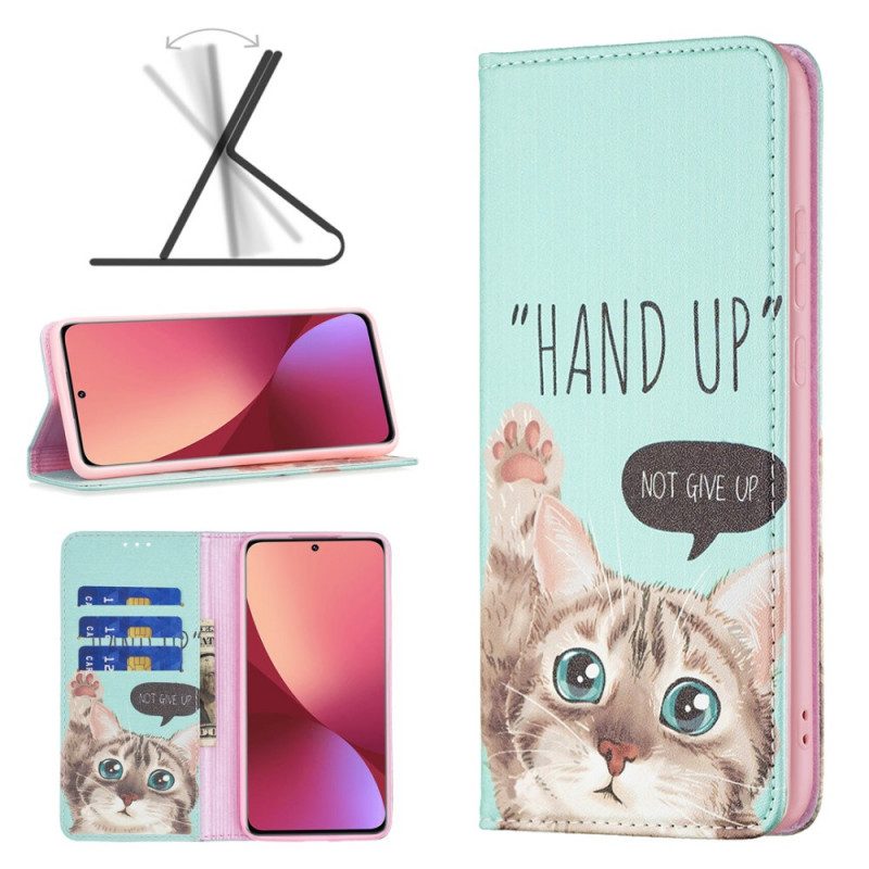 Folio Cover Xiaomi 12 / 12X Custodia in pelle Mano In Alto